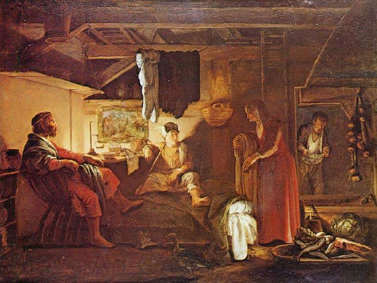 Adam Elsheimer Jupiter and Mercury in the house of Philemon and Baucis